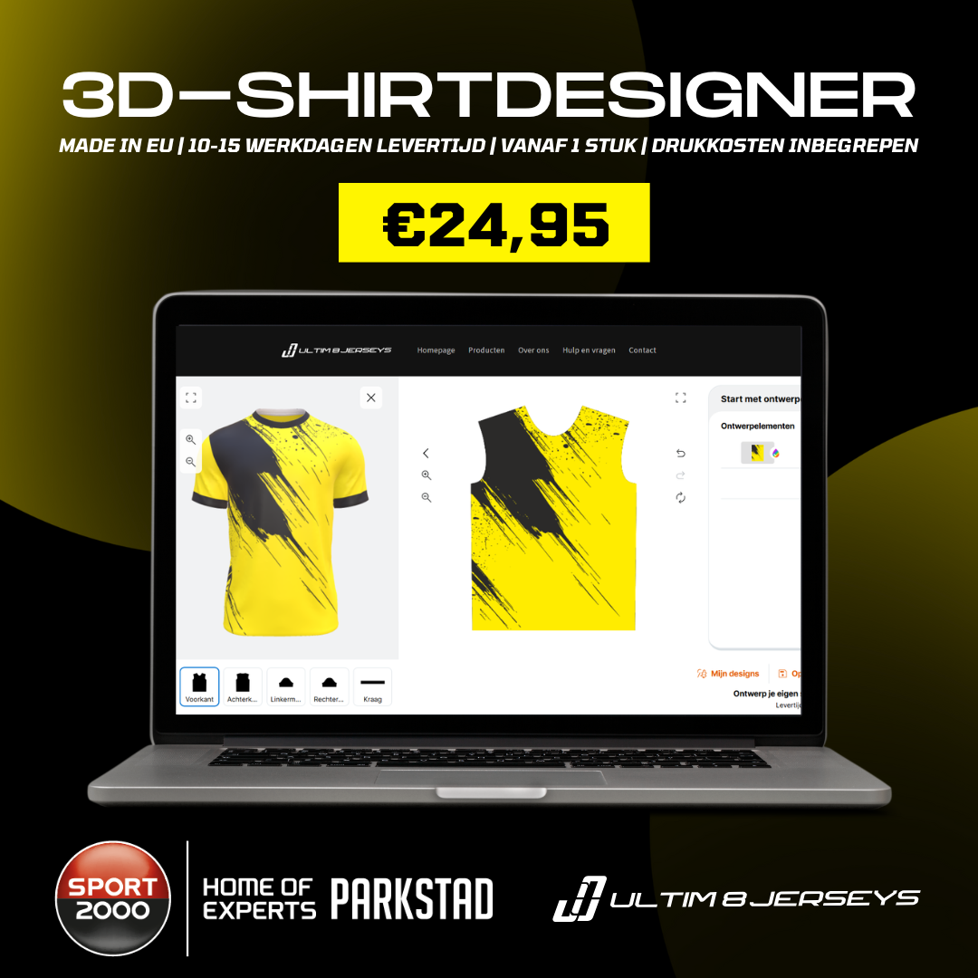 De 3D-Shirtdesigner is live – Ontwerp jouw unieke sportshirt vanaf €29,95!